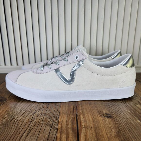 Vans Sport Low Mens Sz 11.5 High Shine Blanc De Blanc Suede Skater Sneaker Shoes main image 7